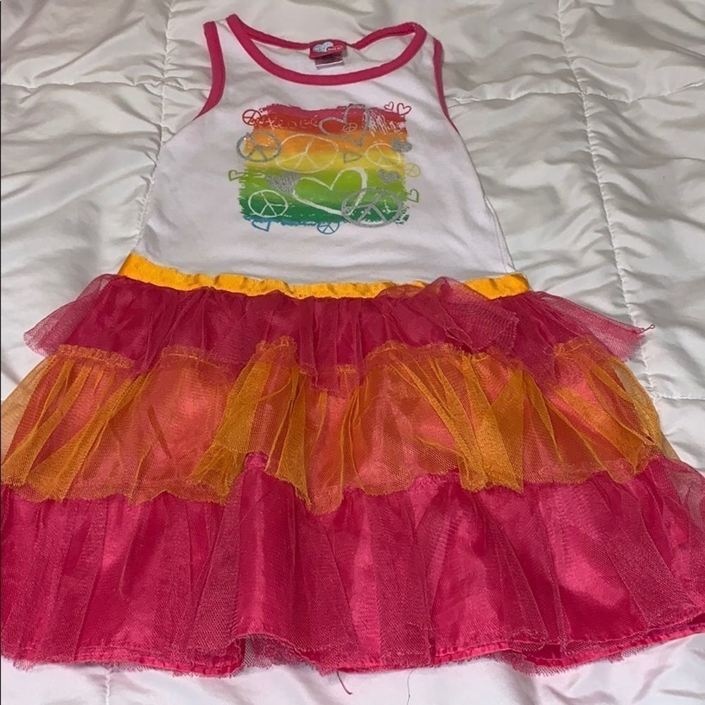 What a doll peace dress w ruffled skirt